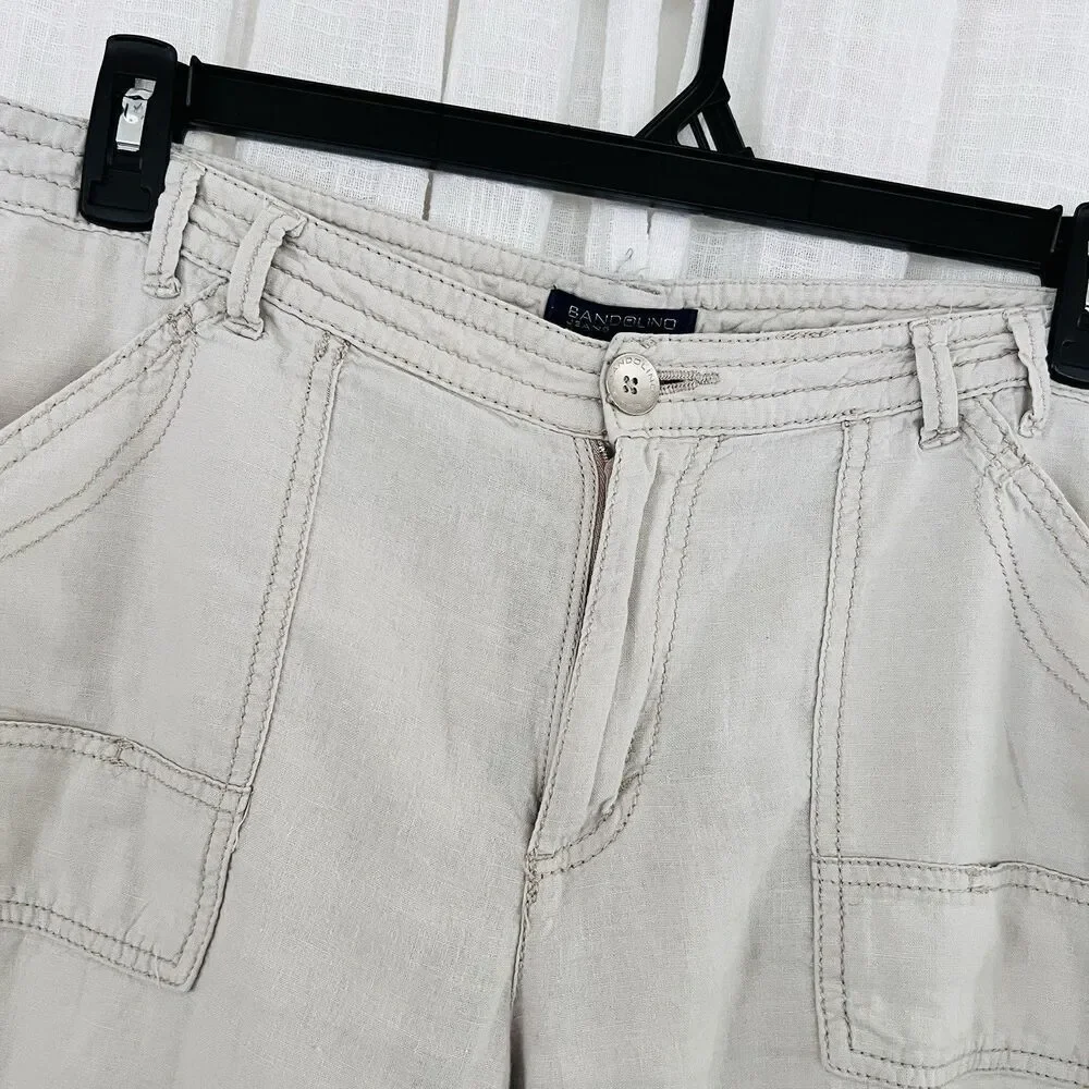 Bandolino Light Beige Cropped Cargo Capris - Picture 2 of 9